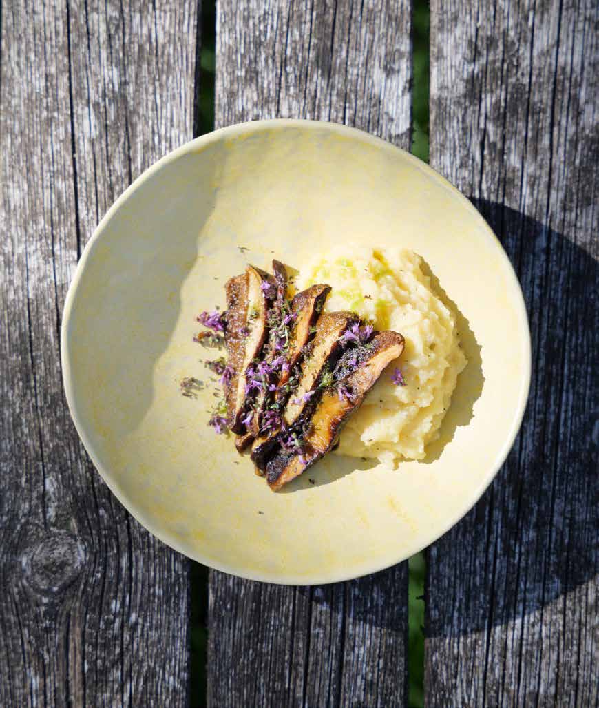 Polenta med brunstokket rørhat